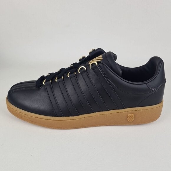 K-Swiss Classic VN Men Shoes Sneakers Leather Black Rare